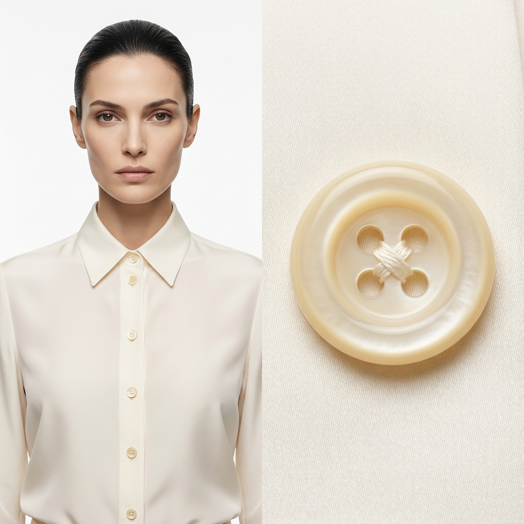 Natural Pearl Rimmed 125 4-Hole Button model