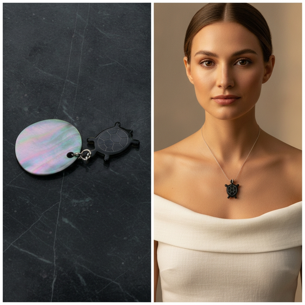 Engraved Turtle Pendant