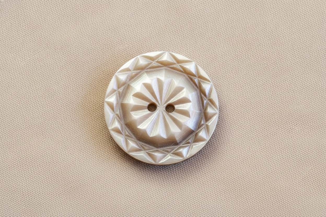 Chiselled Pearl 2-Hole Button