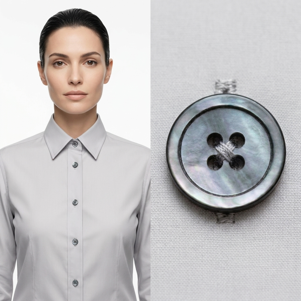 Dark Grey Pearl Rimmed 510 4-Hole Button model